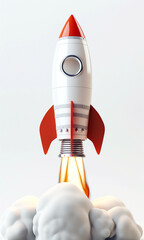 Ship rocket launch. Startup new business project. New business project concept. Vehicle concept. Space shuttle