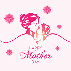 Mother day greeting card design