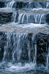Closeup of waterfall for background