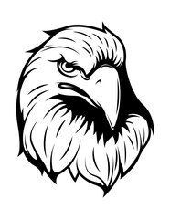 Bald Eagle | American Eagle | Eagle Face | Eagle Head | Eagle Portrait | Wildlife | Eagle | Original Illustration | Vector and Clipart | Cutfile and Stencil