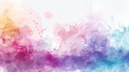 Artistic watercolor backdrop with delicate brushstrokes, elevating the aesthetic of presentations. - obrazy, fototapety, plakaty