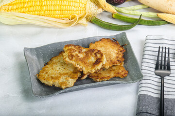 Tasty golden potato hash brown