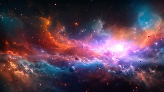 3D solar system galaxy neon light sgrafito