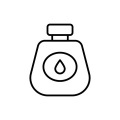 Ink bottle outline icons, minimalist vector illustration ,simple transparent graphic element .Isolated on white background
