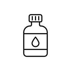 Ink bottle outline icons, minimalist vector illustration ,simple transparent graphic element .Isolated on white background
