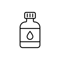 Ink bottle outline icons, minimalist vector illustration ,simple transparent graphic element .Isolated on white background