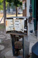 old rusty pump in the street