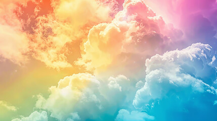 Obraz na płótnie Canvas Whimsical rainbow gradient backdrop with vibrant colors, injecting joy into presentations.