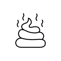 Poop outline icons, minimalist vector illustration ,simple transparent graphic element .Isolated on white background