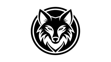 Fototapeta na wymiar -draw-a-picture-of--a-wolf-icon-in-circle-logo---v