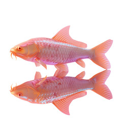 Obraz premium Two fish standing together underwater
