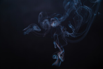 textures incense smoke colors background black color blue color