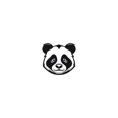 angry head panda logo vector illustration
