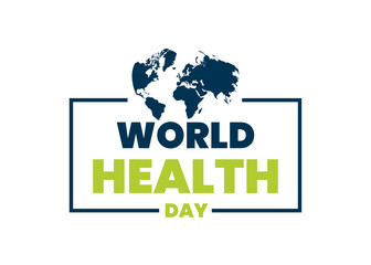Vector world health day illustration logo design  vector, Simple illustration of health day with flat colors