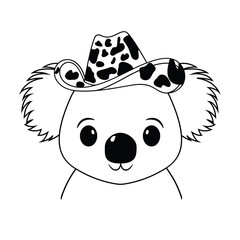 Koala-cowboy, Koala Wearing Cowboy Hat