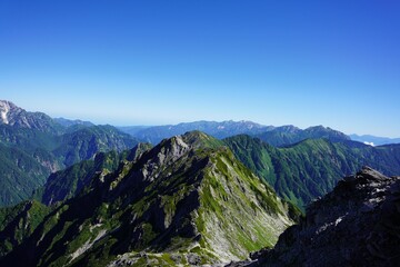 Fototapeta premium 北アルプス スバリ岳から望む後立山連峰