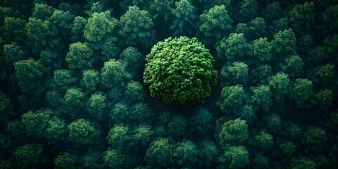 Innovative digital technology aids in sustainable reforestation efforts promoting global environmental growth and a greener future. Concept Sustainable Reforestation, Digital Technology