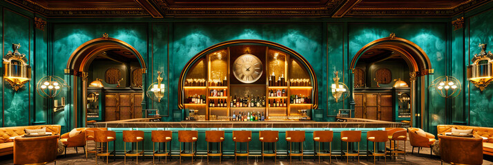 Traditional Irish Pub Interior, Cozy Bar with Wooden Furniture and Vintage Design, Warm Welcoming Atmosphere