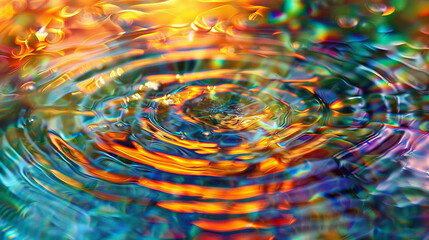 Ripples of color spreading outward like a pebble dropped in still water.