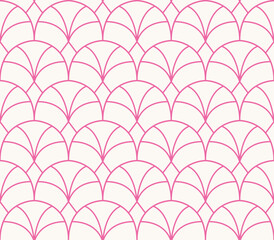 Abstract floral seamless pattern. Vector art deco texture. Geometric minimalist background. - 774958181