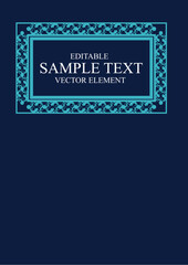 editable sample text vector element