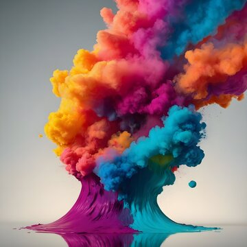 background with colourful  smoke