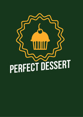 Obraz premium perfect dessert cake logo