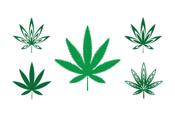 green marijuana leaves
