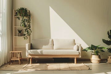 Sun-Drenched Living Space with Indoor Plants