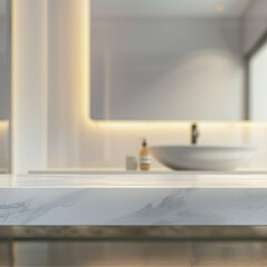 bathroom counter background. slightly blurred, used as a background for a mockup