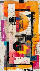 abstract collage pop art