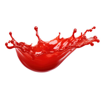 Red sauce liquid ketchup splash