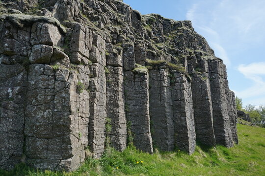 Dverghamrar or Dwarf-Rocks, the house of dwarfs in south Iceland