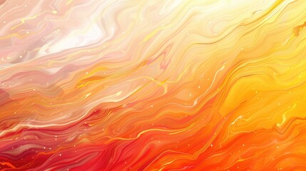 Bright fire red orange carrot coral yellow gold beige white abstract background. Color gradient ombre. Wavy blurry lines. Rough grain noise. Light glow vivid. Design. - obrazy, fototapety, plakaty