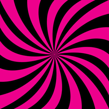 Retro 60s 70s Hot Pink And Black Swirl Groovy Vintage Pattern