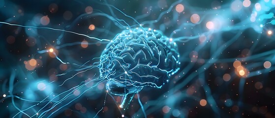 Mapping Neural Pathways: A Closeup Look at Brain Connections and Functions in Neurological Disorders. Concept Neurological Disorders, Neural Pathways, Brain Connections, Brain Functions