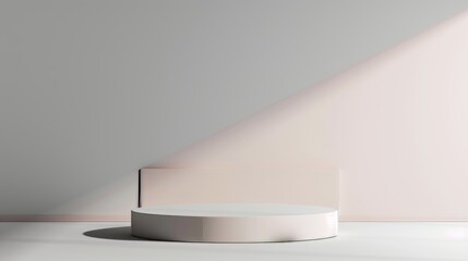 A minimalist design featuring  podium against  pla  AI generated illustration - obrazy, fototapety, plakaty