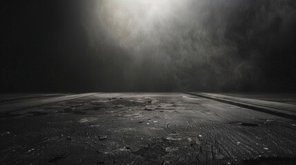 A sense of vast emptiness on  dark background  AI generated illustration