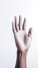 Mans hand isolated on a white background