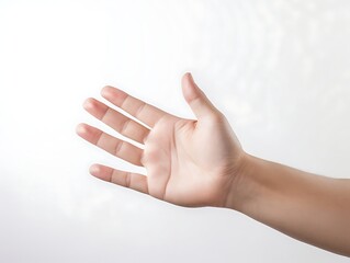 Mans hand isolated on a white background
