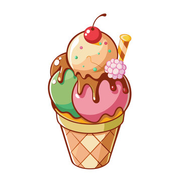sweet summer dessert ice cream