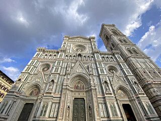 Fototapeta premium Florence Duomo, Italy. Detail of Santa Maria del Fiore cathedral.