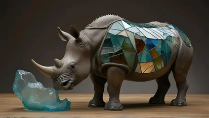 Keuken spatwand met foto rhino © Asma
