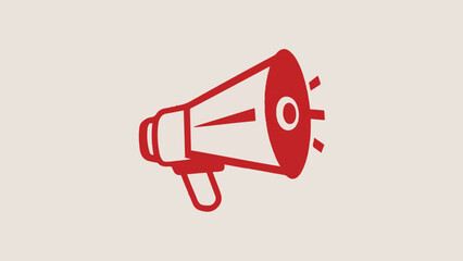 Marketing Megaphone Bullhorn Logo: Illustrated on a White Background