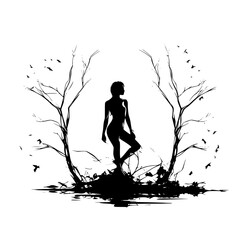 silhouette of a person