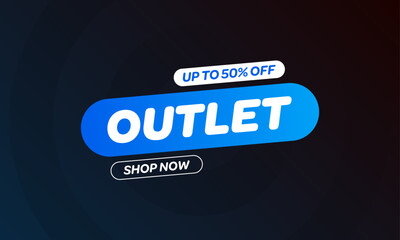 outlet sale logo up to 50% off