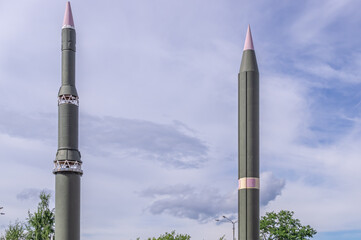 Strategic ballistic missiles with nuclear warheads.  Weapons of mass destruction.  Cold War and...