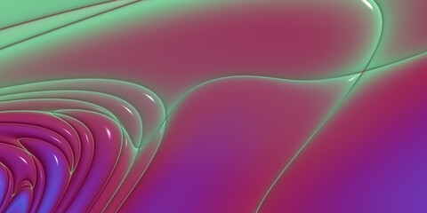 Pink and green cyber party abstract background,  vibrant presentation cover, elegant wallpaper, 3D rendering, 3D illustration
