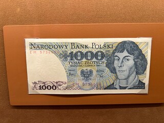 Cédula antica de um mil zloty, moeda polonesa, tísica zlotych, stary, 