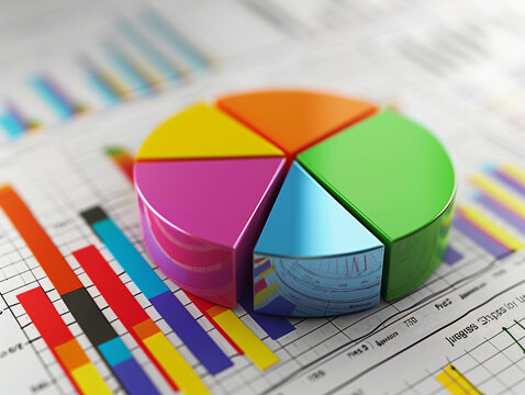 Diversified investment strategy - Managing an investor portfolio with a pie chart 